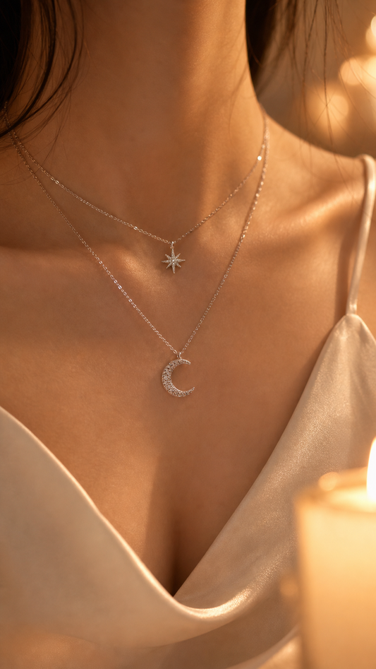 Astral Moon Layered Necklace